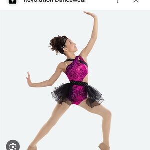 Revolution Dancewear Pink and Black Dance Costume
